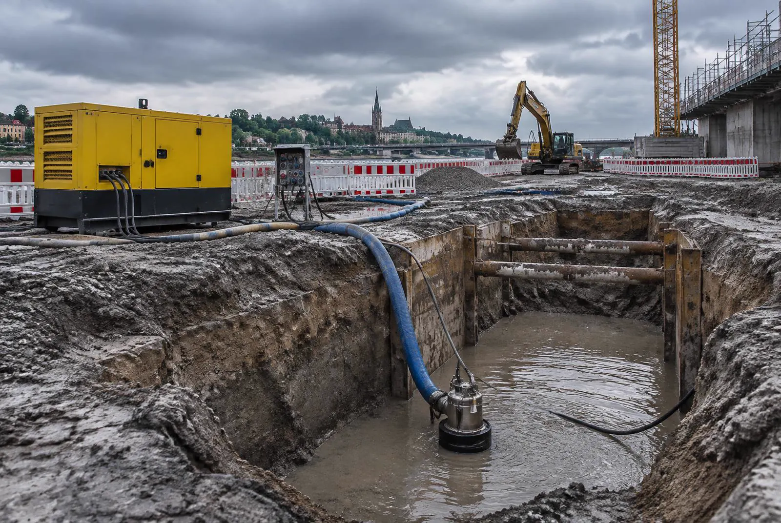 Tiefbau Baustelle